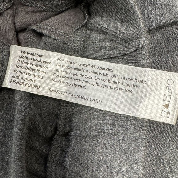 Eileen Fisher Capri Pants Womens LP Gray Pull On Stretch Elastic Soft Cuffed - Picture 10 of 10